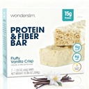 Wondersless High Fiber Protein Bars, Fluffy Vanilla Crisp 124; 15g Protein, 6g Fiber124; Alacsony Cukor, Alacsony Carb
