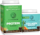 Sunscreater Classic Vegan Protein Powder 124; Plant- alapú 30 szervadékok, csokoládé & Collagen Building Powder Hyaluronic Acid