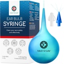 Medi Grade Ear Bulb fecskendő - Hatékony Ear Wax eltávolító eszköz Add- on Quad- Stream Tip - Travel- Friendly Ear Cleaning Kit for Gentle Ear Cleaning - Ear Flusher for Ear Wax - 2.54 fl oz