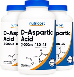 Nutricost D- aspartic acid kapszula (180 kapszula) (3 üveg)
