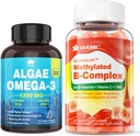 B-vitamin Komplex Töltött gumik & Plant- alapú Alga Omega 3 1200mg kiegészítés