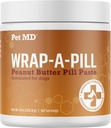 Pet MD Wrap A Pill Mogyoróvaj Flavor Pill Paste kutyák - Make a Pocket or Pouch to Hide Pills & Medication - 8 oz