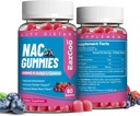 NAC Gummees 800mg, N-acetil-cisztein kiegészítés, NAC kiegészítés immunrendszer és antioxidáns, nem-GMO, glutén mentes, Vegan - 120 szám