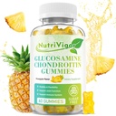 Glucosamine Chondroitin Gumies, Extra Strength Joint Support Supplement with MSM & Elderberry, Antioxidáns Immune Support up, Ananász Flavor, 60 Count