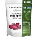 MRM Nutrition Organic Red Beet Powder | Superfoods | Energy | Cardiovascular Health | Nährstoffdichte dicht | Glutenfrei + Vegan | 24 Servierungen