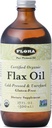 Flora - Flax Oil - Cold- Pressed, Unfinished, Organic Flax Seed Oil - Omega3 & Omega-6 - Non-GMO & Gluten- Free - Keep Chilled - 17 fl. oz. Amber üveg palack