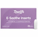 NewLife Naturals E-vitamin Suppostaries 38NE - Vaginális szárazság Irritáció Menopauza Atrophia Relief - All Natural Estrogen Free Feminine Care - 24