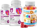 Vitamin D Gummi für Kinder &amp; Erwachsene 2000 IU und Magnesium Gummie - gesunde Vitamin D3 Nahrungsergänzungsmittel 1000IU - Vegetarische Gelatin-freie Immununterstützung mit zuckerfreien Magnesium-Kalkkäse für Kinder &amp; Erwachsene