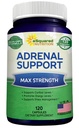 aSquared Nutrition Adrenal Support & Cortisol Manager Supplement (120 kapszula) -Adrenal Health w / Vitamin C Complex Pills to Support Fleerness & Stress Relief- Ashwagandha, L- Tyrosine, Rhodiola & Ginseng