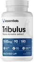 Bucked Up Tribulus 1500mg Per Serving, Essentials (90 Servings, 180 kapszula)