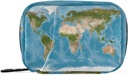 Pill Box 7 Day 3D World Map Pill Case Bag Travel Pill Organizer Bag Zipper Portable Weekly Case Compact Size for Vitamin Supplement Holder