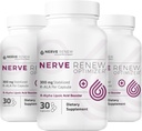 NERVE RENEW Optimizer, 3 Pack (90 kapszula) - 300 mg stabilizált R- Alpha Lipoic Acid kapszulánként természetes idegi diszkomfort támogatás - Gyors abszorpció - Biztonságos és minden természetes