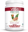 Vega fehérje és zöldség, sózott karamell, vegán fehérje por, 20 g növényi alapú fehérje, alacsony szénhidrát, keto, tejmentes, glutén mentes, nem GMO, Borsó fehérje nőknek és férfiaknak, 1.1 Pounds (17 adag)