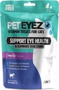 PetEyez Vitamin kezelések macskák - Könnyes Sear Remover - Szemészeti egészségügyi támogatás - Csökkenti viszketés és allergia - Bárány Flavor - 1oz