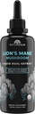 Naturealm Lion 's Mane Gomba Folyékony tinktúra kiegészítés - Fókusz, Memory & Brain Health, Vegan, Non-GMO - Szerves gyümölcsöző testek, 2 hónapos ellátás