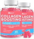 Collagen Boosting Gumies, Vegan Collagen Gummees for Women with L- Lysine, Amla, Biotin, C-vitamin, A, E, Collagen Booster Gumies Skin Nails