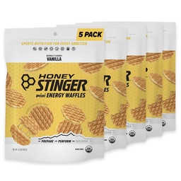 Méz Stinger Organic Mini Vanilla Gofri, Energy Stroopwafel a testmozgás, Tartósítás és teljesítmény, Sport Táplálkozás Otthon & Edzés, Pre and Post Edzés, 5 Bags, 26.5 Ounce