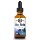 KAL Ultra Biotin 10000µg DropIns, Liquid Biotin Drops, Hair Growth Supplement, High Potency Vitamin B7, Egészséges Haj, Bőr, Köröm és Energy Support, Natural Mixed Berry Flavor, Approx. 59 Serv, 2oz
