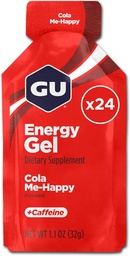 GU Energy Original Sports Nutrition Energy Gel, Vegan, Gluten- Free, Kosher, és Dairy- Free on-the- Energy for Any Workout, 24- Count, Cola Me - Happy