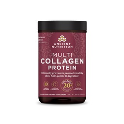 Ancient Nutrition Hydrolized Collagen Peptides Powder, Unflavoled Multi Collagen Powder Packets for Women and Men with Vitamin C, 24 Servings, Skin and Nails, Gut Health