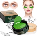 Grüner Tee Matcha Firming Augenmaske, 30 Paar Collagen Patches für feine Linien, Falten, Unter Augentaschen & Puffy Eyes Behandlung, Gesicht Gel Pads, die die Zeichen des Alterns reduzieren