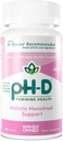 pH- D Feminine Health Support - Holisztikus menstruációs támogatás - Orális kiegészítés kalciummal, magnéziummal, kamillával és fekete kohosh - 90 gróf