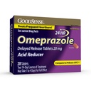 GoodSense Omeprazol Késleltetett kiadás tabletta 20 mg, Acid Reducer, Kezelés Gyakori Heartburn, 28 gróf