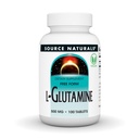 Source Naturals L- Glutamin, Free Form Amino Aminosav, amely támogatja a metabolikus energiát *, 500mg - 100 tabletta