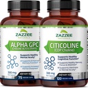 Zazzee Citicoline CDP kolin kapszula és alfa GPC kolin kapszula
