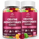Creatine Monohydrate Gummie - 5g für Männer & Frauen, 160 Zähler und Kreatine Kaubare Ergänzungen für Muskelaufbau, Muskelkraft, Energieschub und Muskelaufbau, Zuckerfrei, Vegan