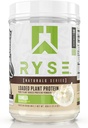 RYSE töltött növényi fehérje - Vanilla - 20 g természetes vegán alapú fehérje por borsóból, csicseriborsó és árpa rizs - Nincs mesterséges színezék, ízesítők vagy édesítők - 20 szervadékok