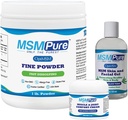 KALA EGÉSZSÉGÜGYI MIMPÚR Bundle MSM Fine Powder 1lb, MSM Muscle & Joint Cream 2oz és MSM Gel Organic Aloe 8oz