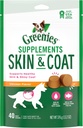 GREENIES Skin & Coat élelmiszer-kiegészítők halolaj és Omega 3 zsírsavak, 40-Count Chicken-Flavor Soft Chews felnőtt kutyák minden méret