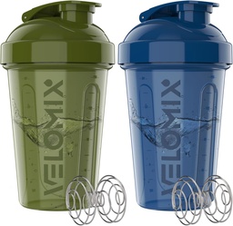 VELOMIX -2 Package-20 oz Protein Shaker palackok proteinkeverékekhez - 2x Wire Whisk Whisk