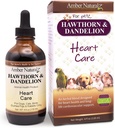 Amber NaturalZ Hawthorn & Dandelion Kräuterergänzung für Hunde, Katzen, Vögel, Kaninchen und Guinea-Pigs | Unterstützt Herzgesundheit, Zirkulation und Flüssigkeitsbilanz | Natürliche Herz-Kreislauf-Pflege