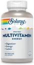 SOLARAY Spectro Energy Multivitamin für Frauen und Männer - Zelluläre Energie, Verdauung, Augengesundheit und Immununterstützung - w/Vitamin A, Vitamin B Complex, CoQ10, Eisen, Enzyme, Lutein - 30 Serv, 120 VegCaps