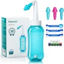 Neti Pot Sinus Rinse palack orrmosó öblítő nyomás öblítés Nasse Orr öntözést felnőtt és Kid BPA ingyenes 300 ML 30 Nasal Mosó Salt csomagok és Sticker hőmérő