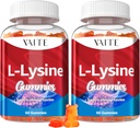 L- Lysine 1000mg Gummees - Támogatja a bőr, Lip, Vegan, Gluten Free, 60 rágható lizin felnőtteknek, Vitaminok Szövetek Egészség és Immunrendszer, Aminosav Vitamin Kiegészítés & Komplex kiegészítők (2 Pack)