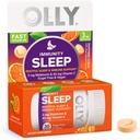 OLLY Immunity Sleep Fast Dissolves, 3 mg Melatonin, C-vitamin, Citrus Flavor, 30 napos ellátás - 30 gróf