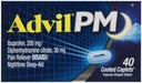 Advil PM 200 mg Bevont Caplets 40 ea (6-os csomag)