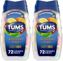 TUMS Antacid rágótabletta Heartburn Relief, Ultra Strength, Szerzett gyümölcs, 72 tabletta (2 db-os csomag)