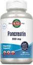 KAL Pancreatin 350mg, Emésztési Enzimek nőknek és férfiaknak, Pancreatic Enzimek Digestive Health Support, Gluten Free, Non-GMO, Rapid Disintegration, 60- napos garancia, 250 szerváció, 250 tabletta
