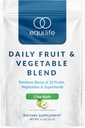 Equilife Napi Gyümölcs- és zöldségkeverék, Superfood antioxidáns kiegészítés, Crisp Apple Flavor C-vitaminnal, Fiber, és 9 Essential Amino Acids, Támogató Energia, Alacsony Sugar, Vegan, 30 Servings
