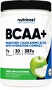 Nutricost BCAA + hidratációs por (zöld alma) 30 Servings - Elágazó láncú aminosavak hidratációs komplexum - gluténmentes, nem GMO