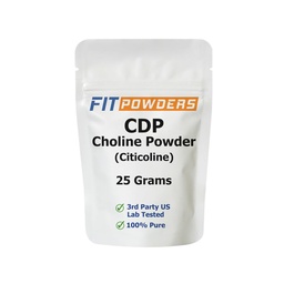 Citicoline Powder, CDP Kolin Powder Pure with Scoop, Non-GMO, Cognitive Supplement for Memory and Learning (25 Nagyi)