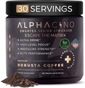 Alphacino Apex Instant Gomba Kávé - Black Maca Ashwagandha + Energy Drink Powder for Men, Ideal for Muscle Building Growth, Sharp Focus & Stamina, Mens Energy Powder Drink Mix, S7-30SV (4.68 oz)