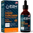 E2H Folyékony kurkumin a jobb absorion - Természetes közös támogatás - Turmerikus gyökérkivonat fekete bors mag - Fokozza az egészségét - Vegán - Non-GMO - 2 Fl Oz