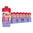 SlimFast fehérje shake, Strawberry- 20 g fehérje, étkezés helyettesítése Shake kész inni, magas fehérje alacsony szénhidrát és alacsony cukor, 24 vitaminok és ásványi anyagok, 12 gróf (csomag 1) (csomagolás május Vary)