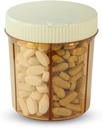 Vitanizer Vitamin- & Pill Organizer - 6 Kompozit eset könnyen forgatható Lid Dispenser - Fits All Size Tablets & Supplements - Stabil, biztonságos, UV védő műanyag