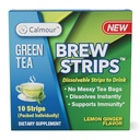 CALMOUR Natural Green Tea Extract Strips 10 Pack 124; Green Tea Bags Alternative Travel Friendly On- The- The- Quick Dissolvide Strips 124; Lemon Ginger Tea antioxidáns csíkokkal